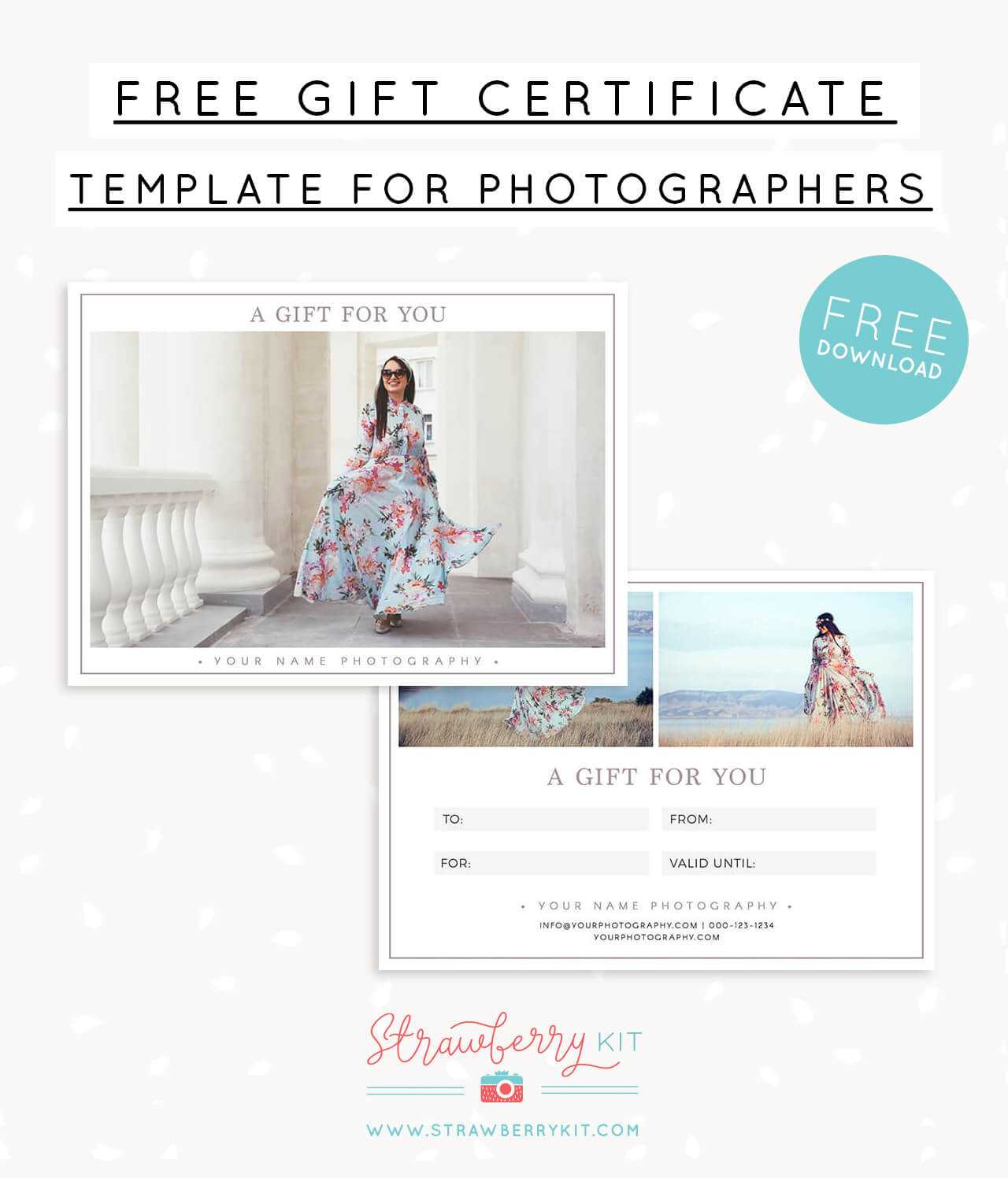 Free Gift Certificate Template For Photography – Strawberry Kit Intended For Free Photography Gift Certificate Template