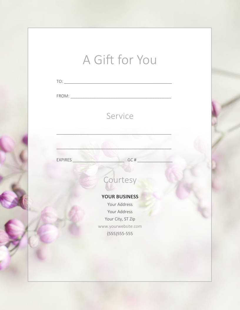 Free Gift Certificate Templates For Massage And Spa Pertaining To Massage Gift Certificate Template Free Printable