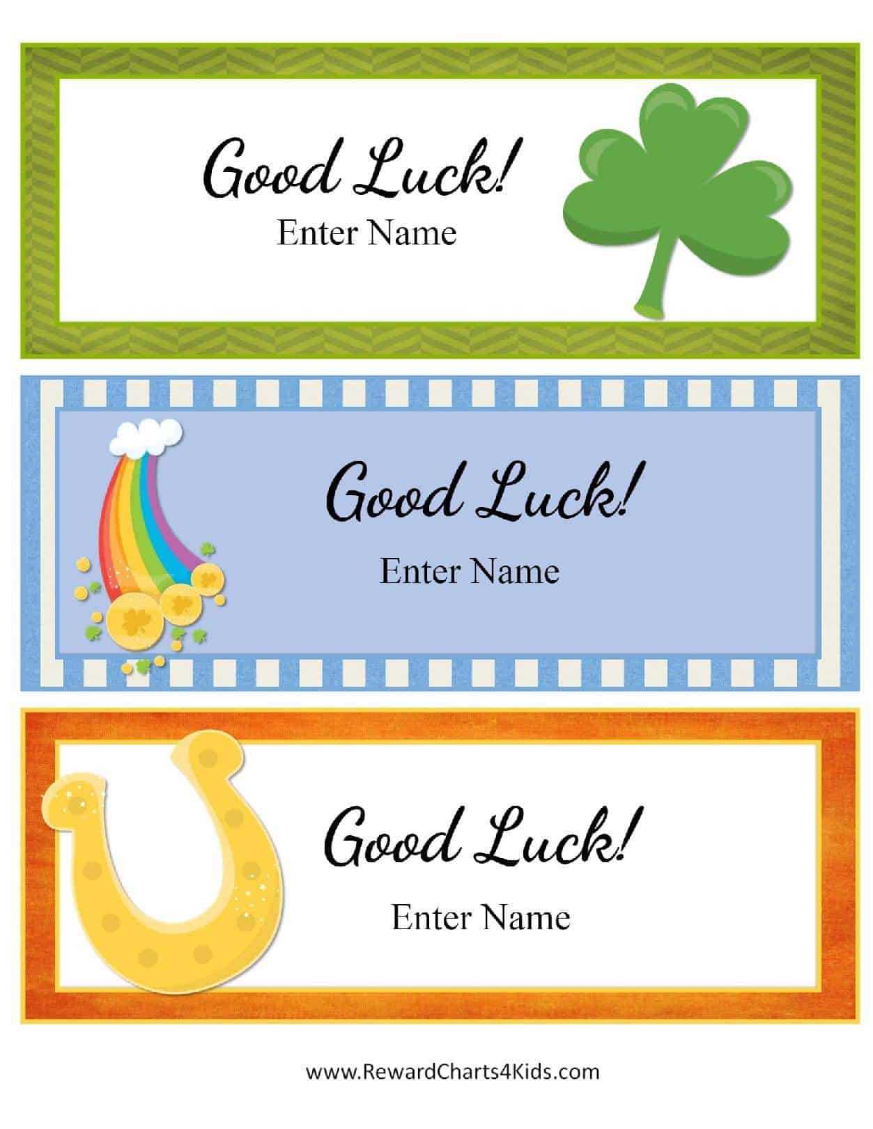 Free Good Luck Cards For Kids | Customize Online & Print At Home For Good Luck Card Template
