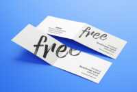 Free Horizontal Folded Business Card Mockup Psd Set - Good within Fold Over Business Card Template