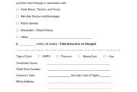 Free Hotel Credit Card Authorization Forms - Word | Pdf in Hotel Credit Card Authorization Form Template