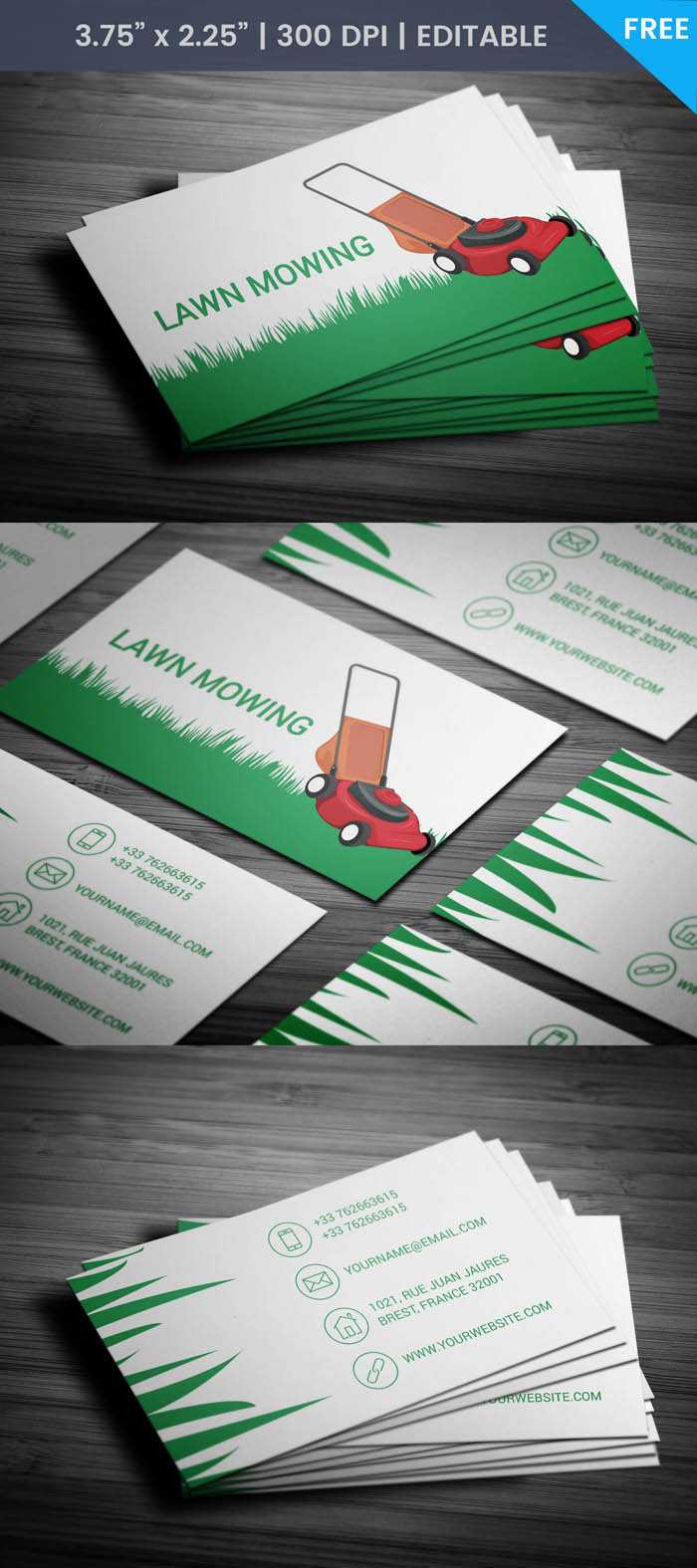 Free Lawn Care Business Card Throughout Lawn Care Business Cards Templates Free