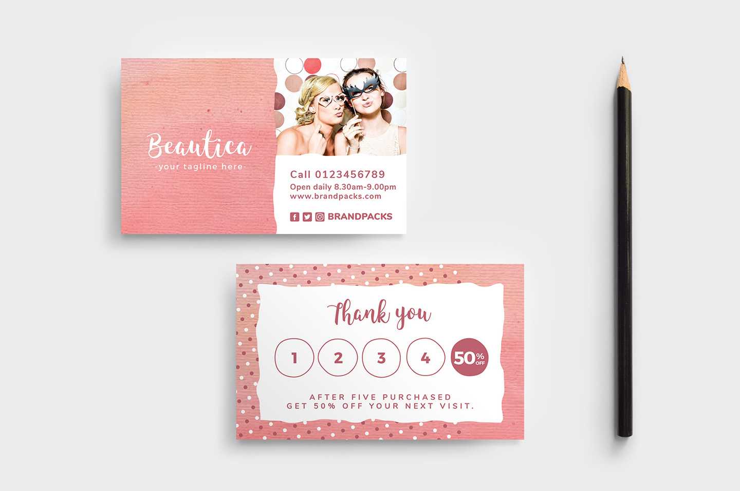 Free Loyalty Card Templates - Psd, Ai & Vector - Brandpacks For Customer Loyalty Card Template Free