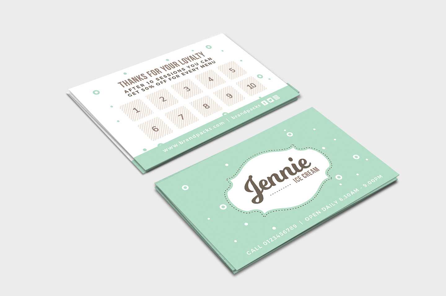 Free Loyalty Card Templates – Psd, Ai & Vector – Brandpacks With Loyalty Card Design Template