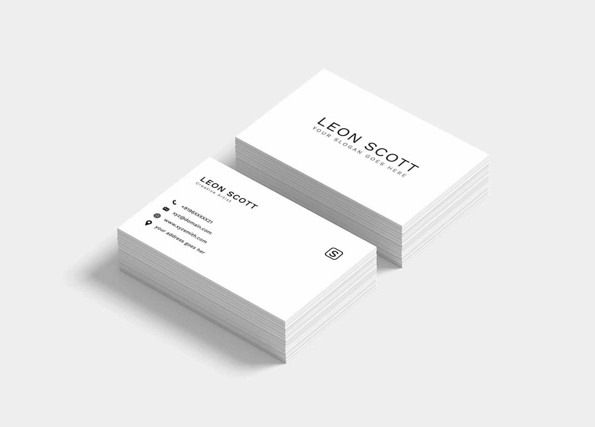 Free Minimal Elegant Business Card Template (Psd) In Name Card Photoshop Template
