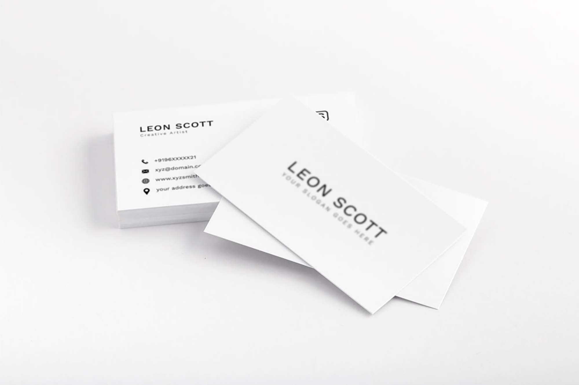 Free Minimal Elegant Business Card Template (Psd) With Photoshop Name Card Template