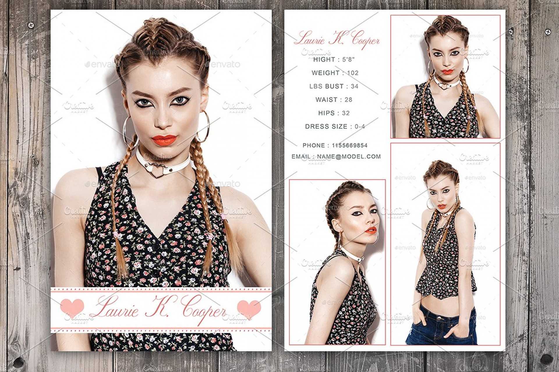 Free Model Comp Card Templates – C Punkt For Free Zed Card Inside Free Zed Card Template