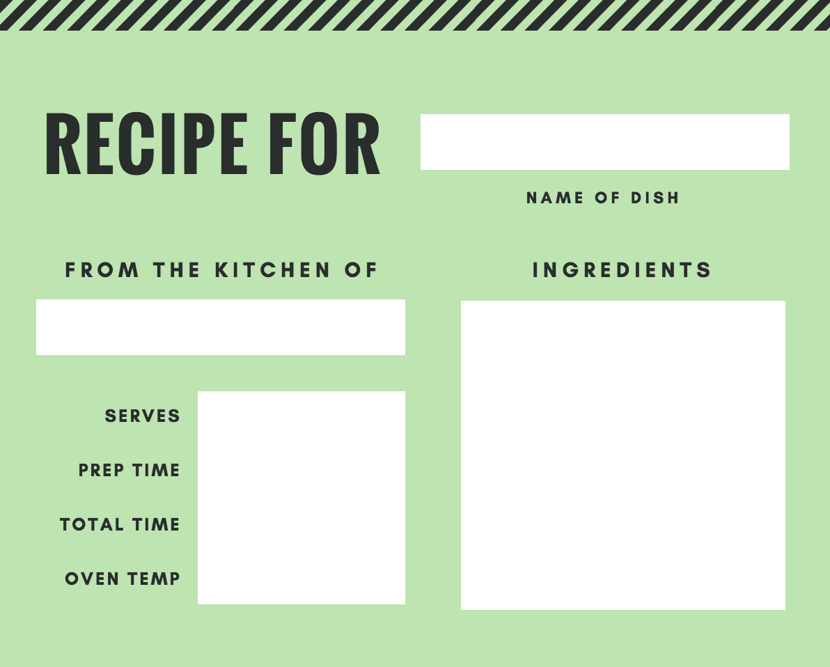 Free Online Recipe Card Maker: Design A Custom Recipe Card Pertaining To Restaurant Recipe Card Template