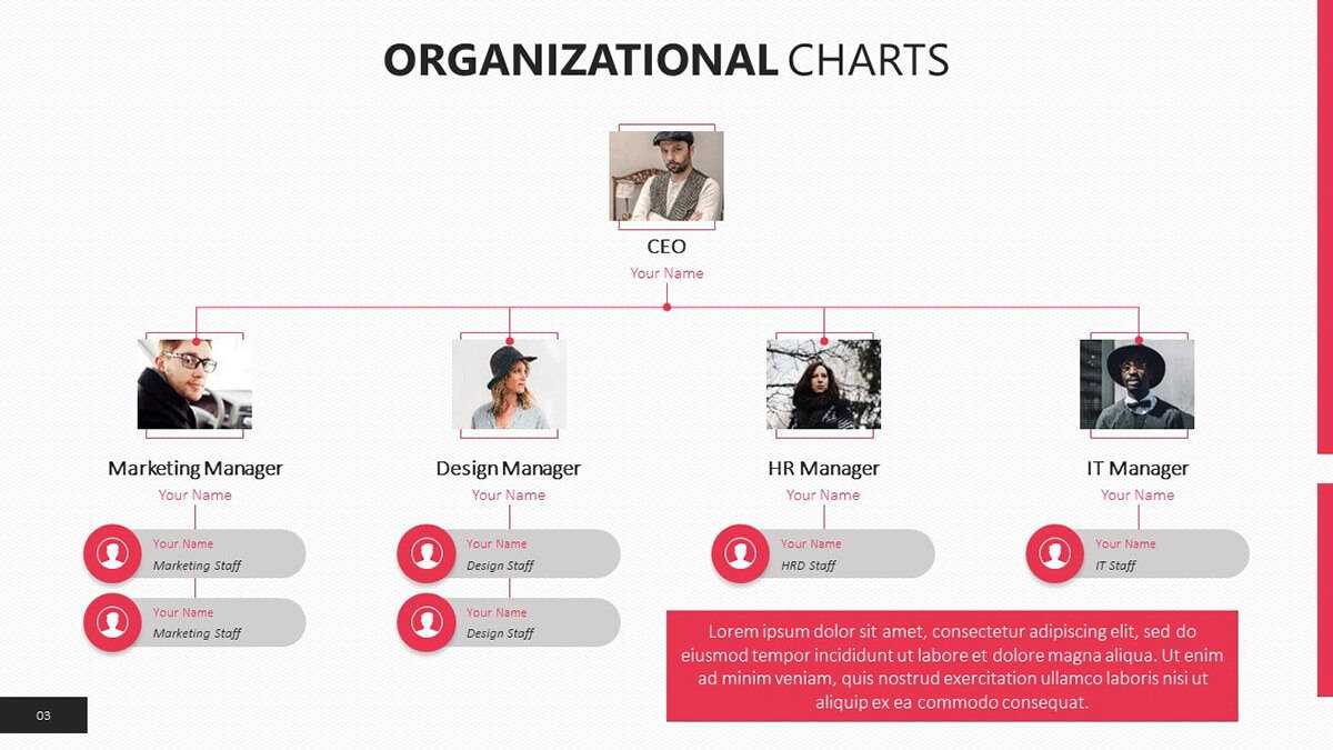 Free Organizational Chart Templates For Powerpoint | Present For Microsoft Powerpoint Org Chart Template