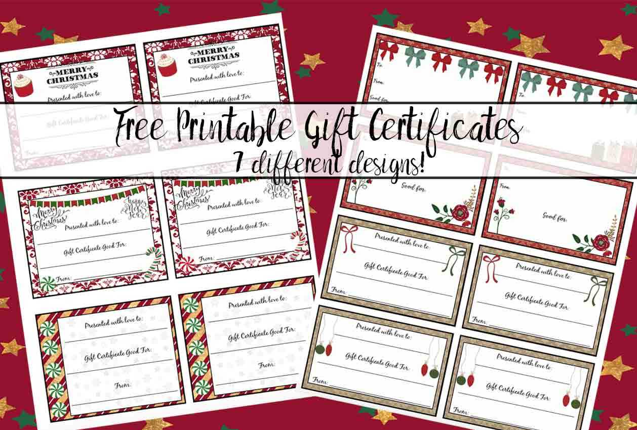 Free Printable Christmas Gift Certificates: 7 Designs, Pick With Regard To Movie Gift Certificate Template