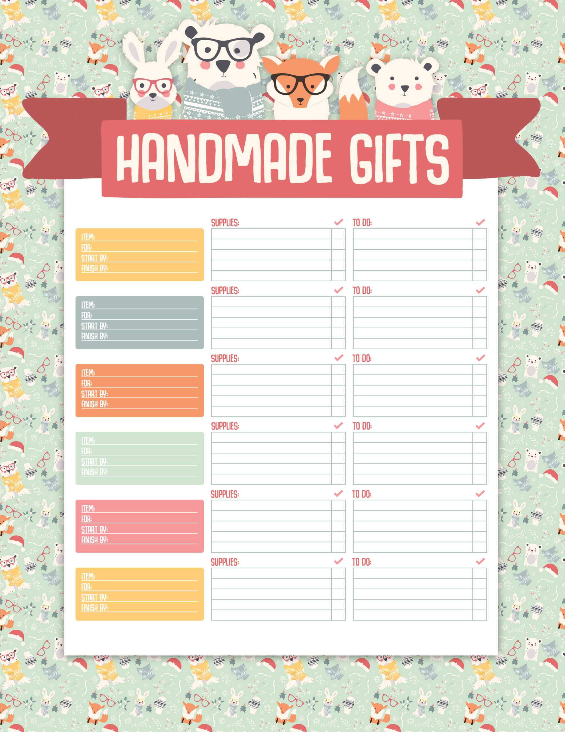 Free Printable Christmas Planner Pack | The Cottage Market In Christmas Card List Template