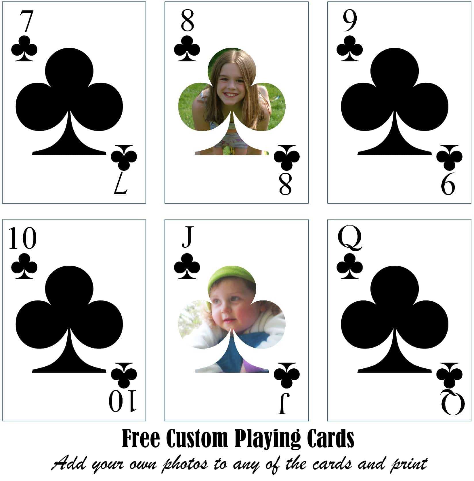 Custom Playing Card Template Great Professional Templates