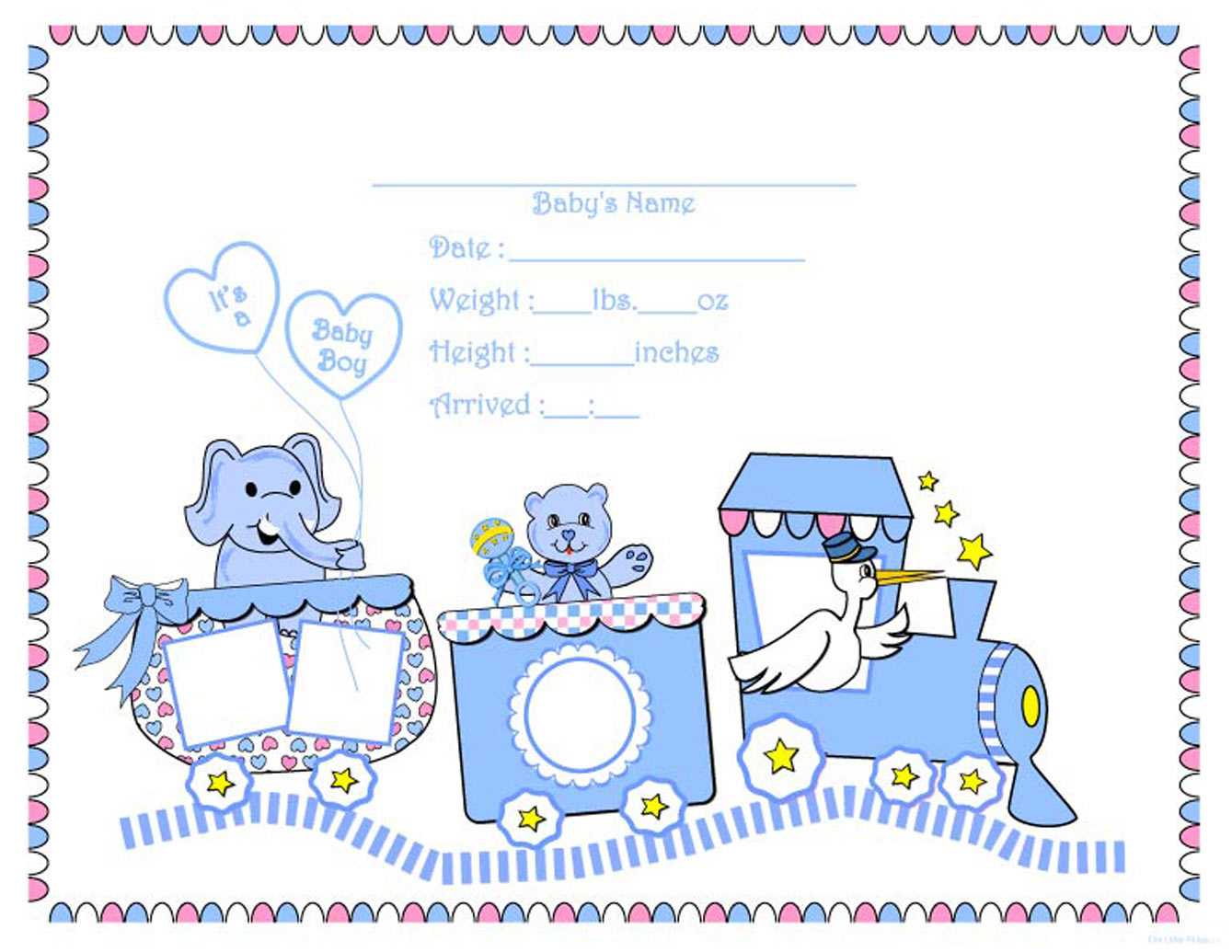 Free Printable, Digital, Scrapbook Template Pages, Sports With Girl Birth Certificate Template