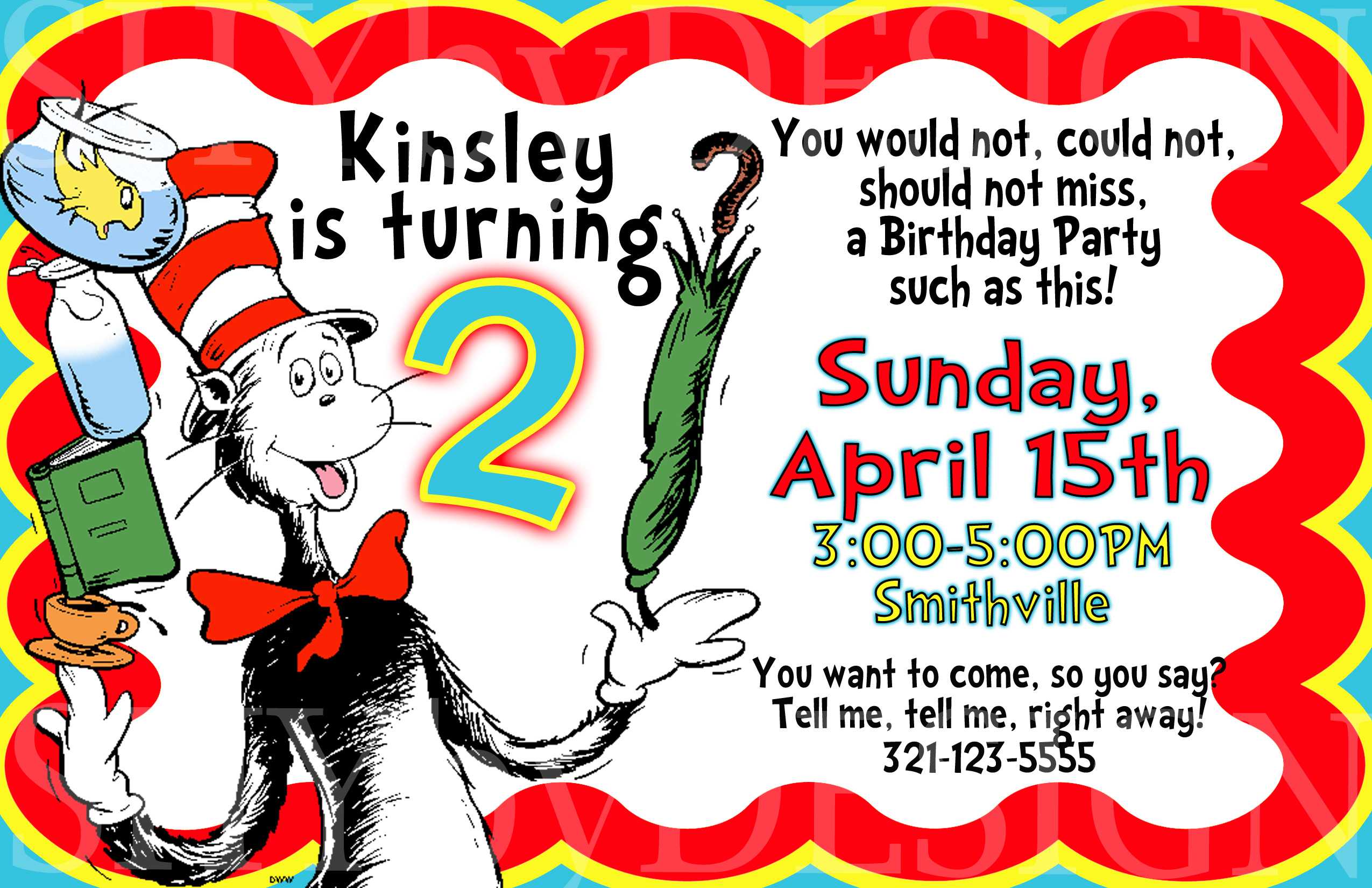 Free Printable Dr Seuss Birthday Invitations | | Dolanpedia Regarding Dr Seuss Birthday Card Template