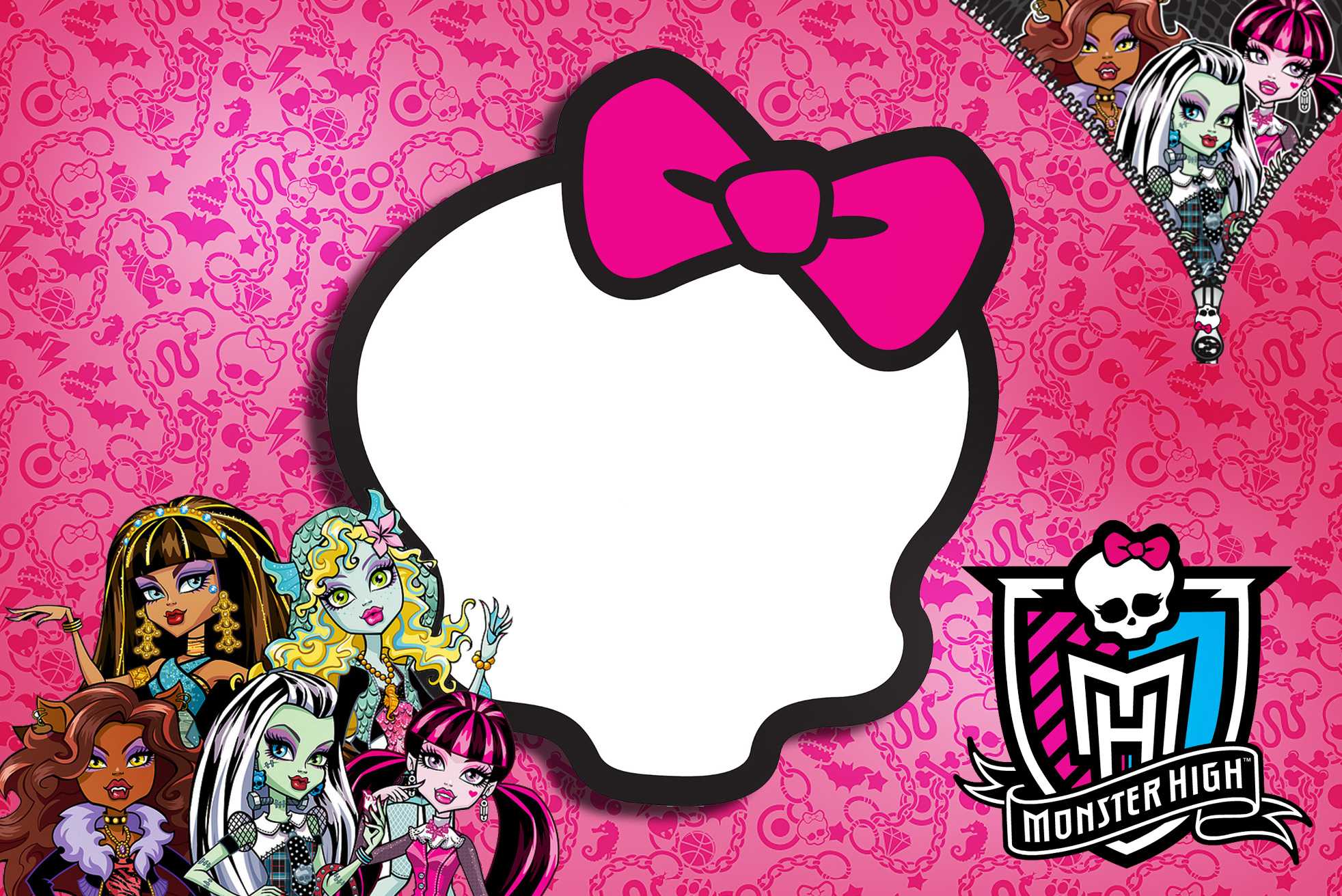 Free Printable Monster High Birthday Invitations Layout For Monster High Birthday Card Template