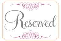 Free Printable Reserved Table Signs Reserved Cards For pertaining to Reserved Cards For Tables Templates