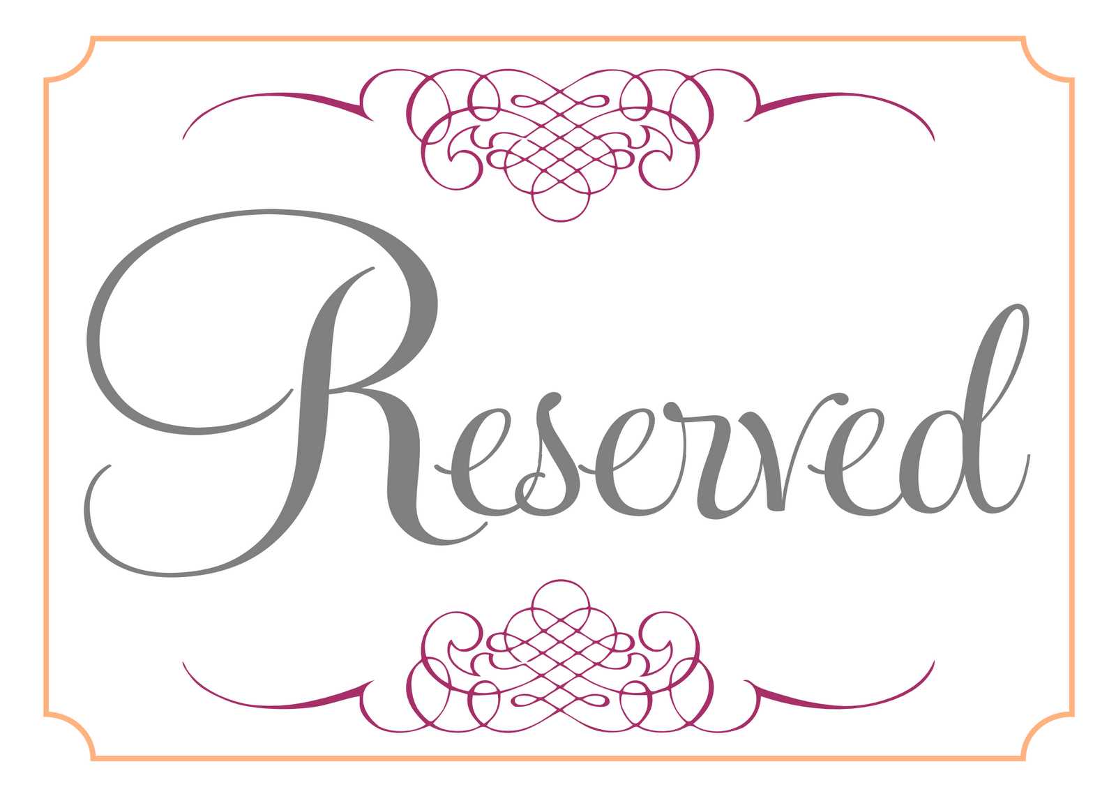 Free Printable Reserved Table Signs Reserved Cards For Pertaining To Reserved Cards For Tables Templates
