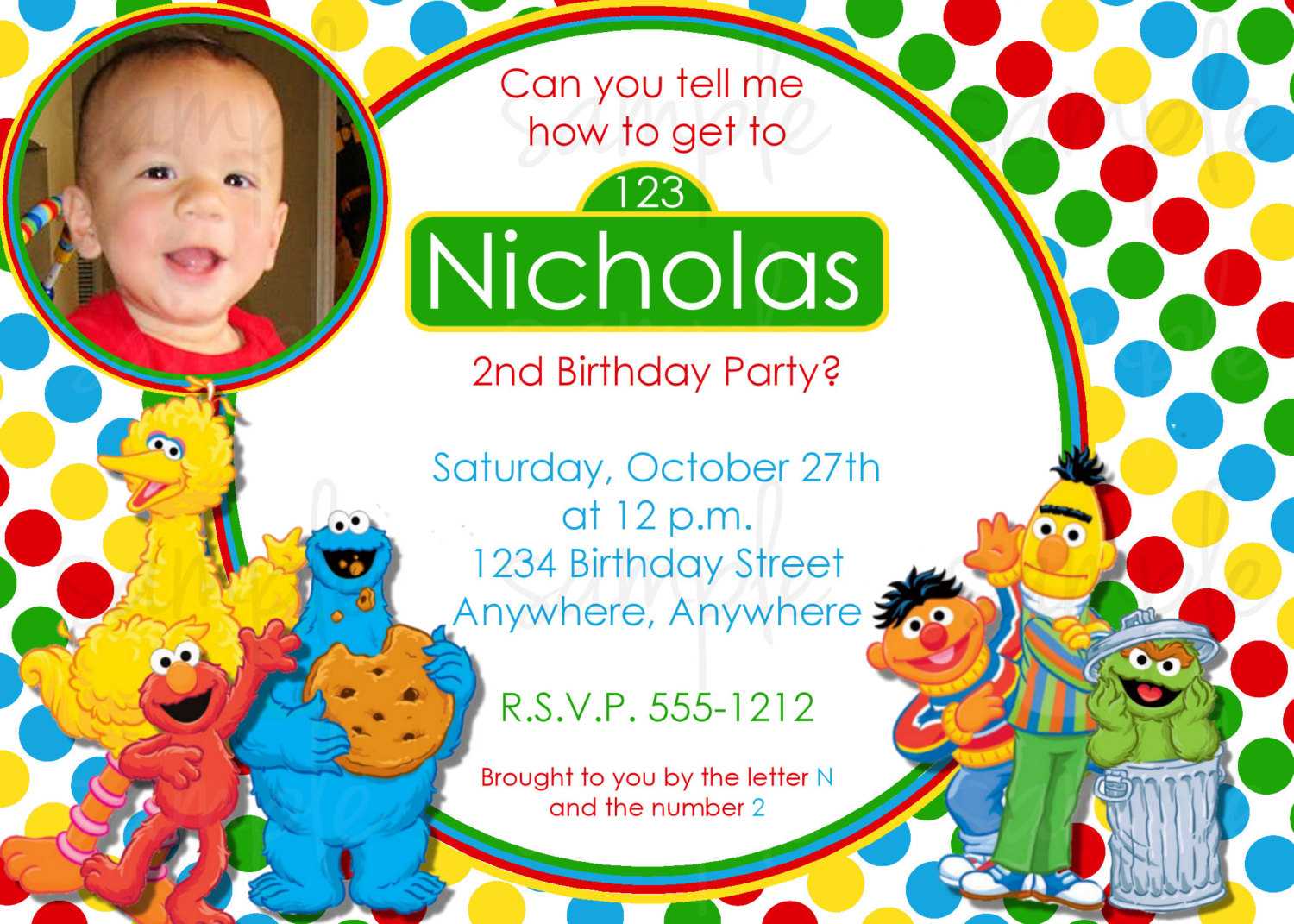 Free Printable Sesame Street Birthday Invitations Inside Elmo Birthday Card Template