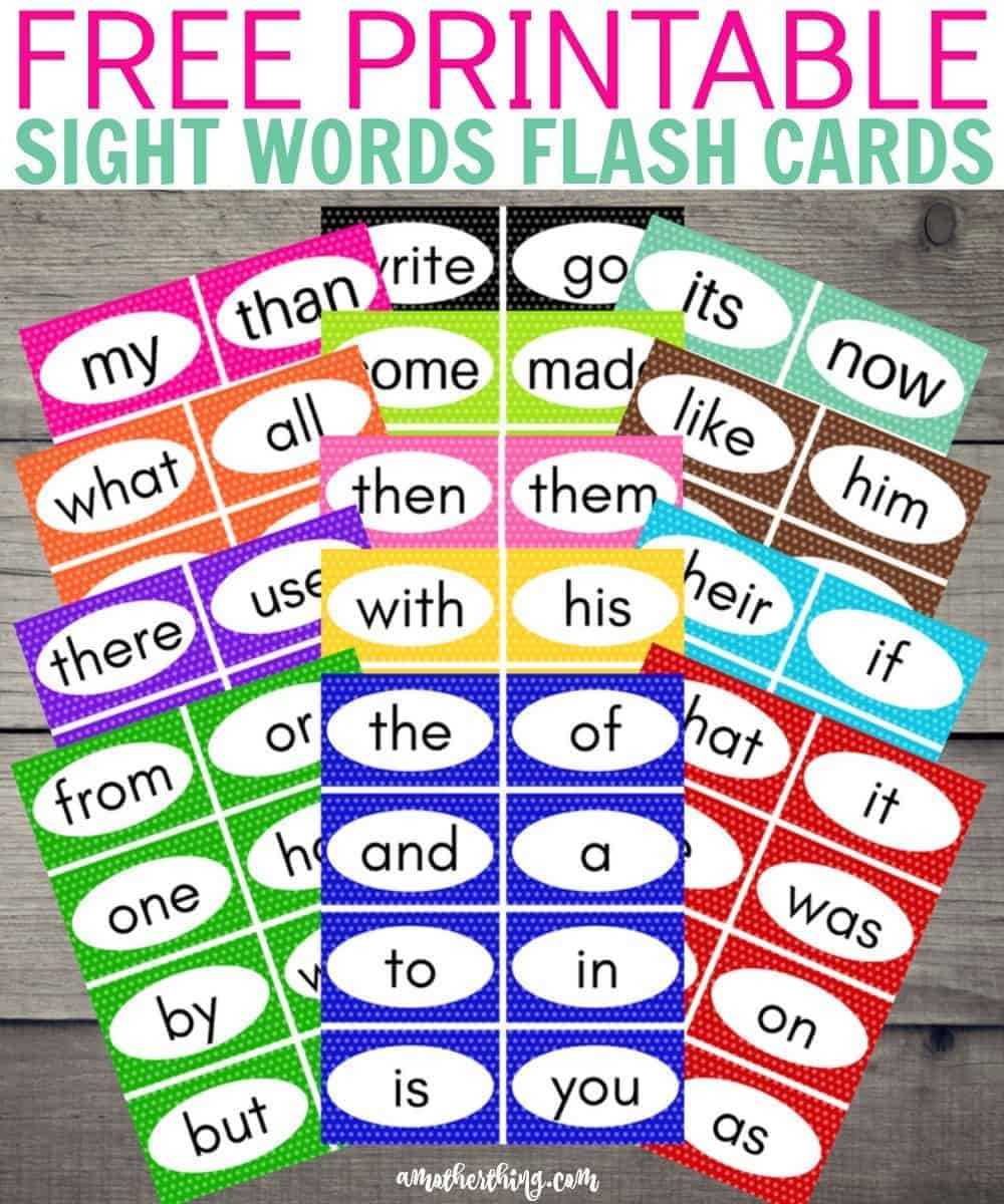 Free Printable Sight Words Flash Cards | It's A Mother Thing With Free Printable Blank Flash Cards Template