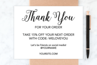 Free Printable Thank You Cards For Business - Chicfetti with Free Printable Thank You Card Template