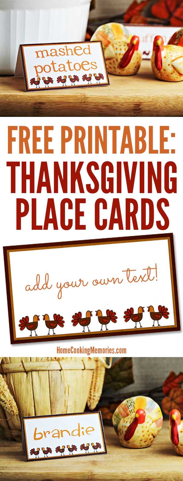 Free Printables: Thanksgiving Place Cards – Home Cooking Inside Thanksgiving Place Cards Template