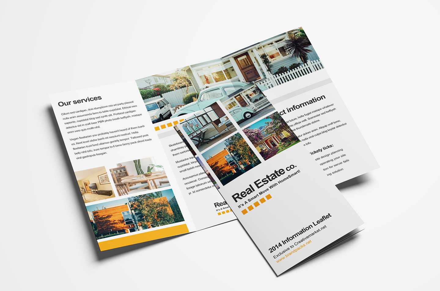 Free Real Estate Trifold Brochure Template In Psd, Ai Intended For Illustrator Brochure Templates Free Download
