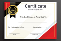 Free Sample Format Of Certificate Of Participation Template inside Certificate Of Participation Word Template