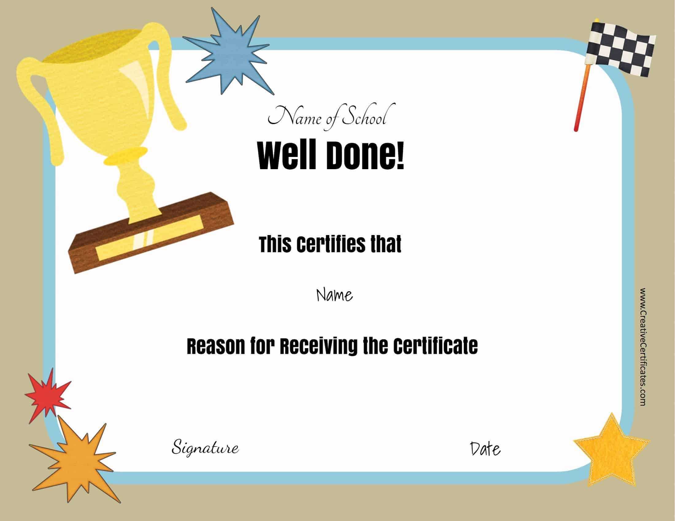 Free School Certificates & Awards Intended For Classroom Certificates Templates