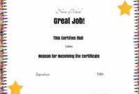 Free School Certificates &amp; Awards with Superlative Certificate Template