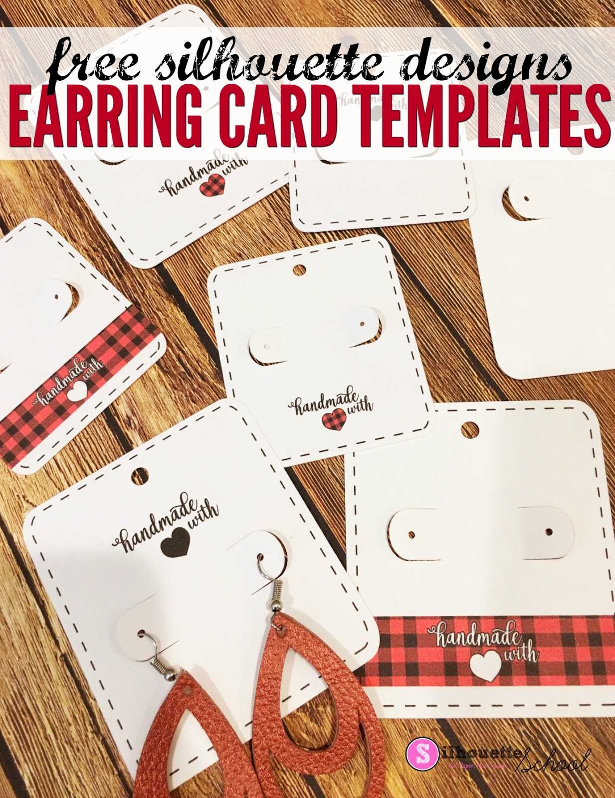 Free Silhouette Earring Card Templates (Set Of 8 Intended For Silhouette Cameo Card Templates