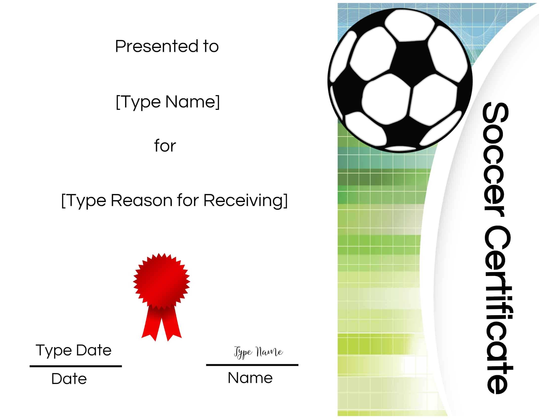 Free Soccer Certificate Maker | Edit Online And Print At Home Inside Soccer Award Certificate Template