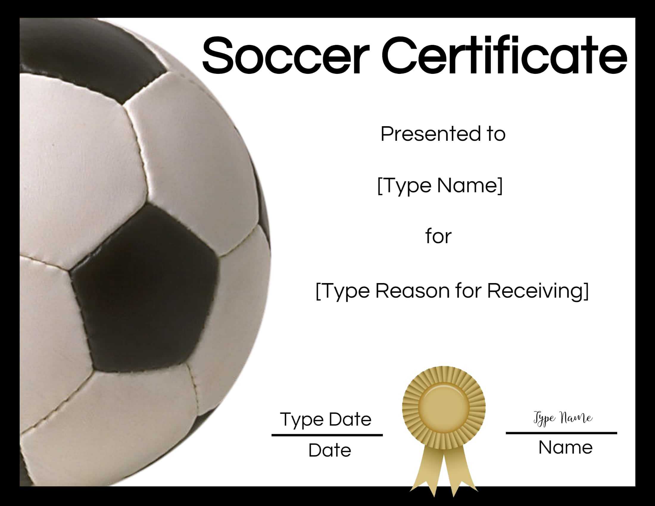 Free Soccer Certificate Maker | Edit Online And Print At Home Pertaining To Soccer Certificate Template Free