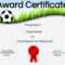 Free Soccer Certificate Maker | Edit Online And Print At In Soccer Certificate Templates For Word