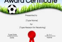 Free Soccer Certificate Maker | Edit Online And Print At inside Soccer Certificate Template
