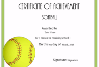 Free Softball Certificate Templates - Customize Online in Free Softball Certificate Templates