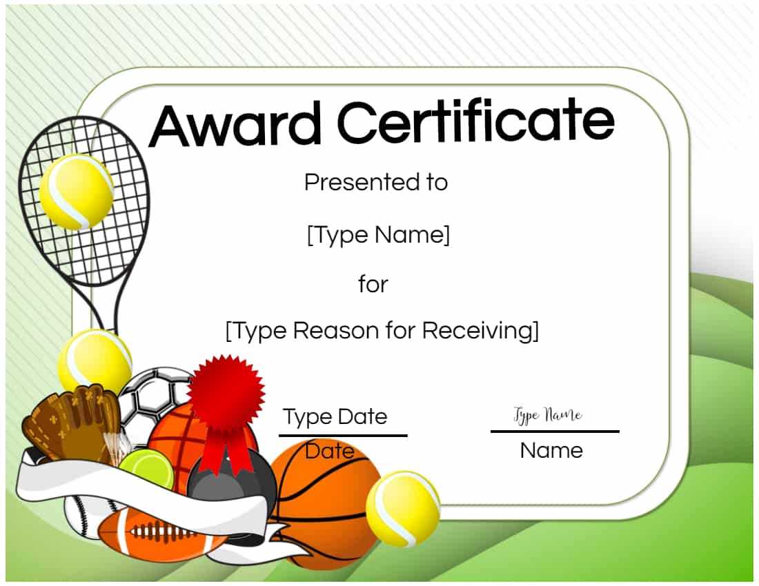 Free Tennis Certificates | Edit Online And Print At Home With Tennis Certificate Template Free