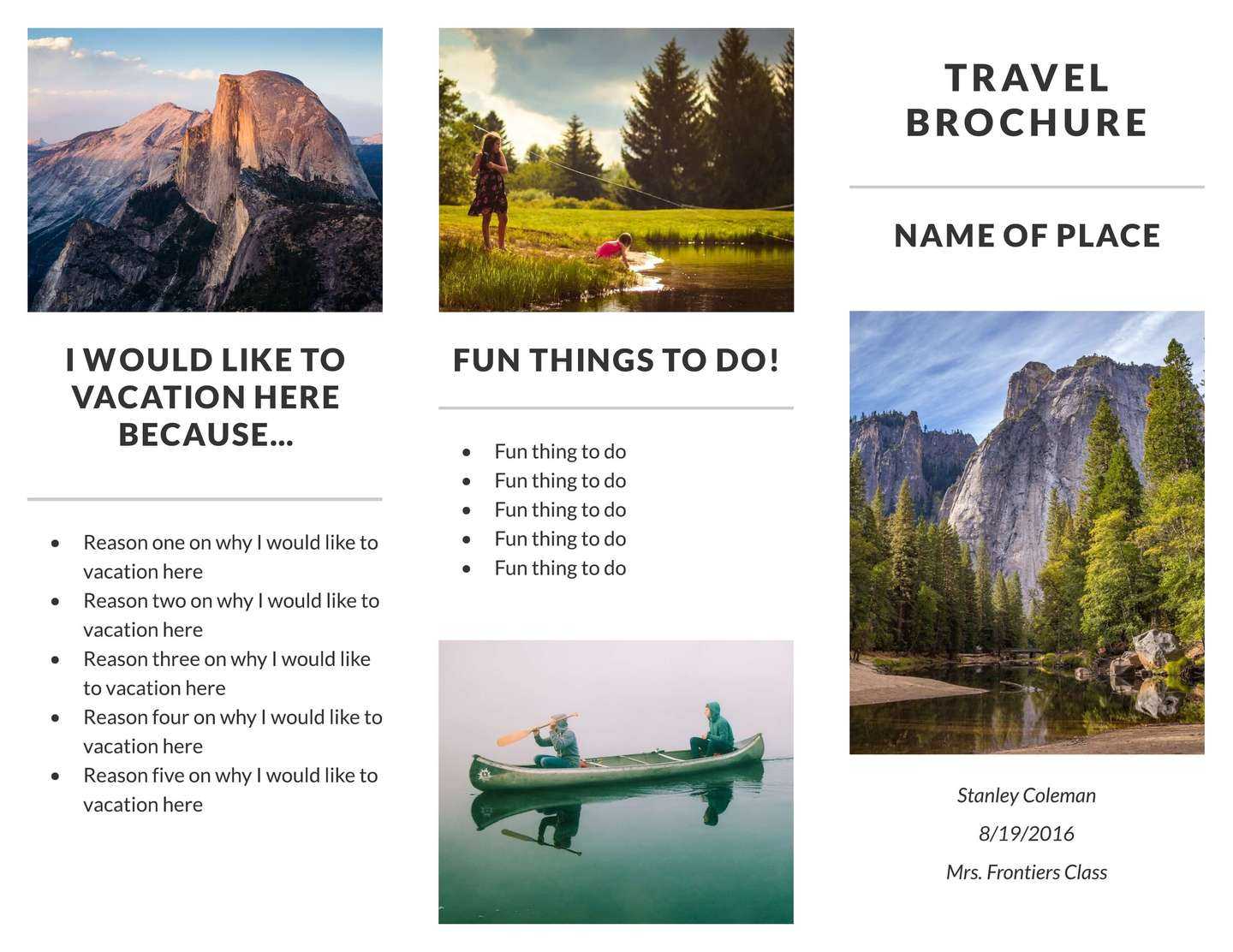 Free Travel Brochure Templates & Examples [8 Free Templates] With Regard To Travel Brochure Template For Students