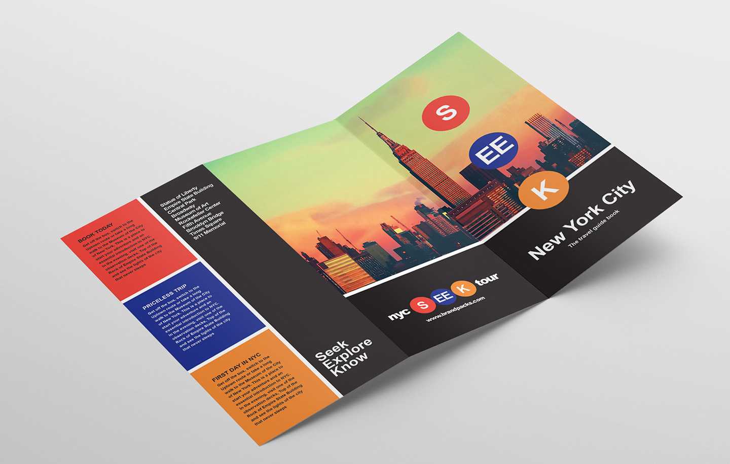 Free Travel Trifold Brochure Template For Photoshop With Regard To Travel Guide Brochure Template