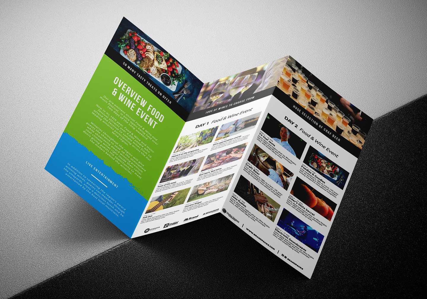 Free Tri Fold Brochure Template For Events & Festivals – Psd In Wine Brochure Template
