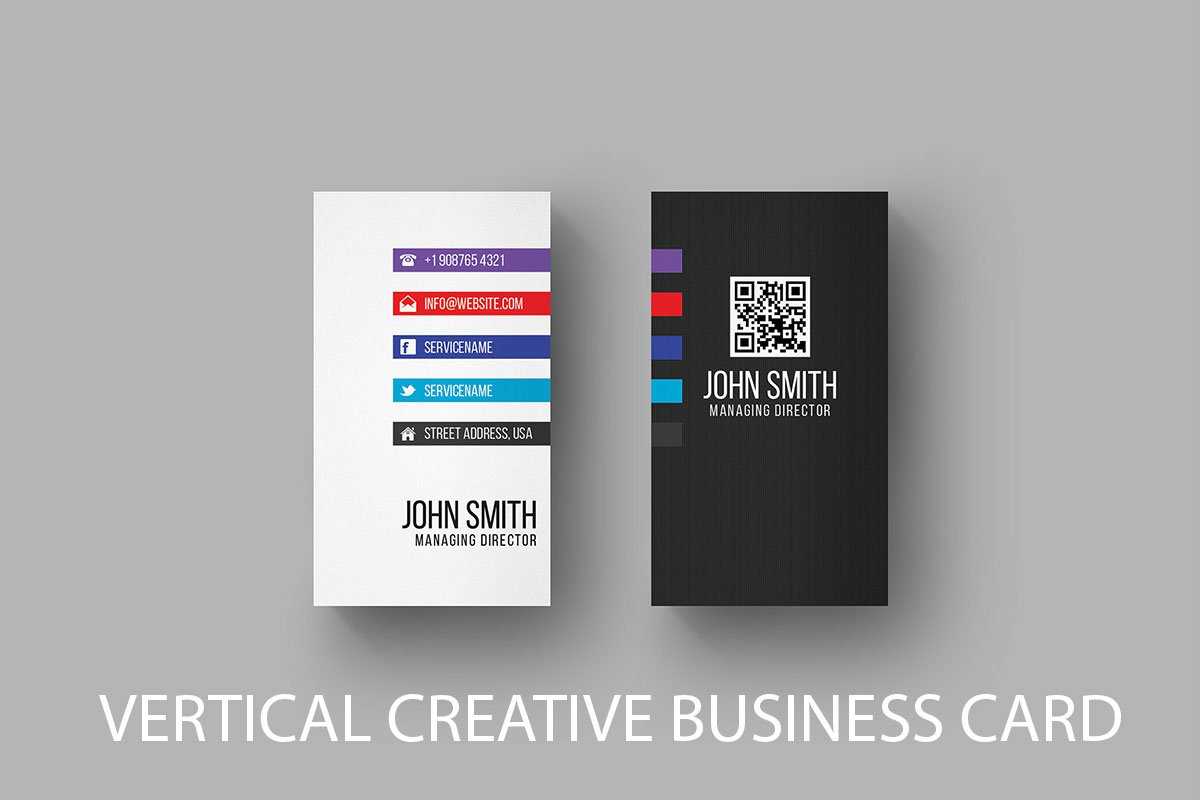 Free Vertical Business Card Template – Creativetacos For Business Card Template Powerpoint Free