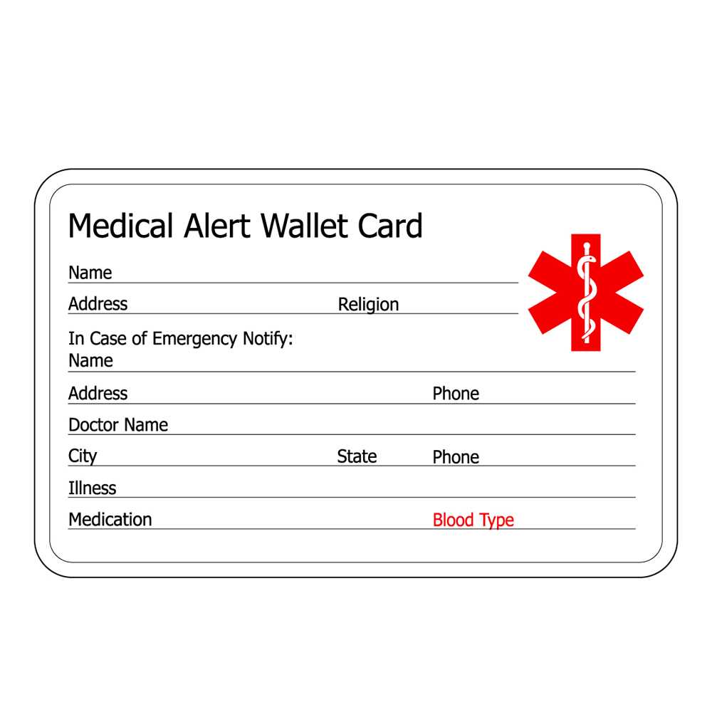 Free Wallet Size Medication Cards | Ahoy Comics For Medical Alert Wallet Card Template