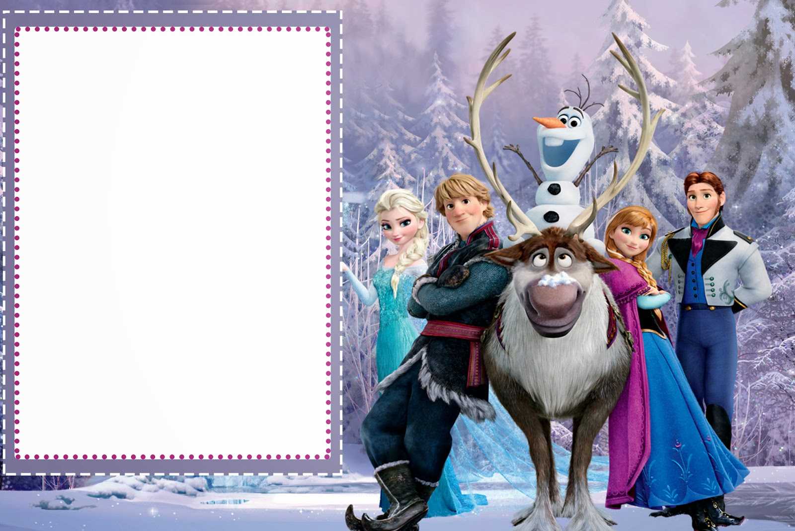 Frozen Birthday Invitation Templates Throughout Frozen Birthday Card Template