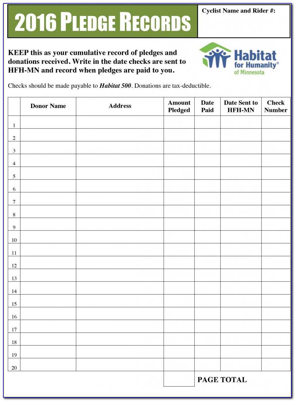 Fundraising Pledge Form Template – Form : Resume Examples With Fundraising Pledge Card Template