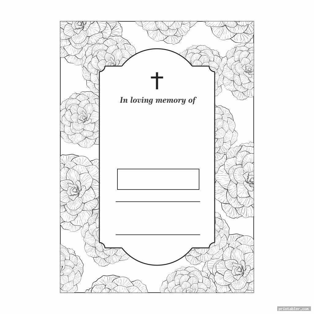 Funeral Memory Cards Templates Printable Printabler Intended For In