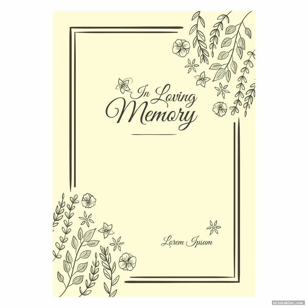 Funeral Memory Cards Templates Printable – Printabler Pertaining To In Memory Cards Templates