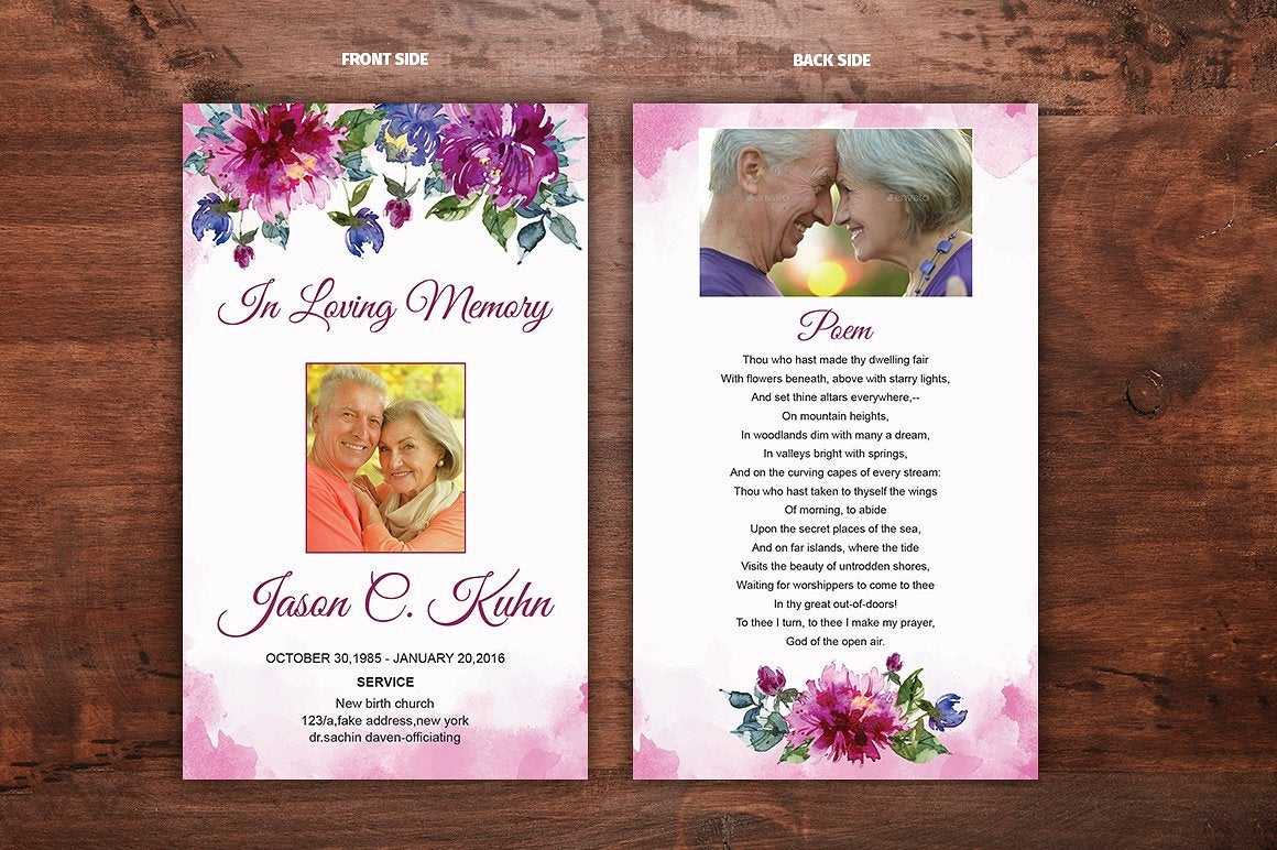 Funeral Prayer Card Template, Memorial Prayer Card Template, Editable Ms  Word & Photoshop Template, Instant Download Inside Prayer Card Template For Word