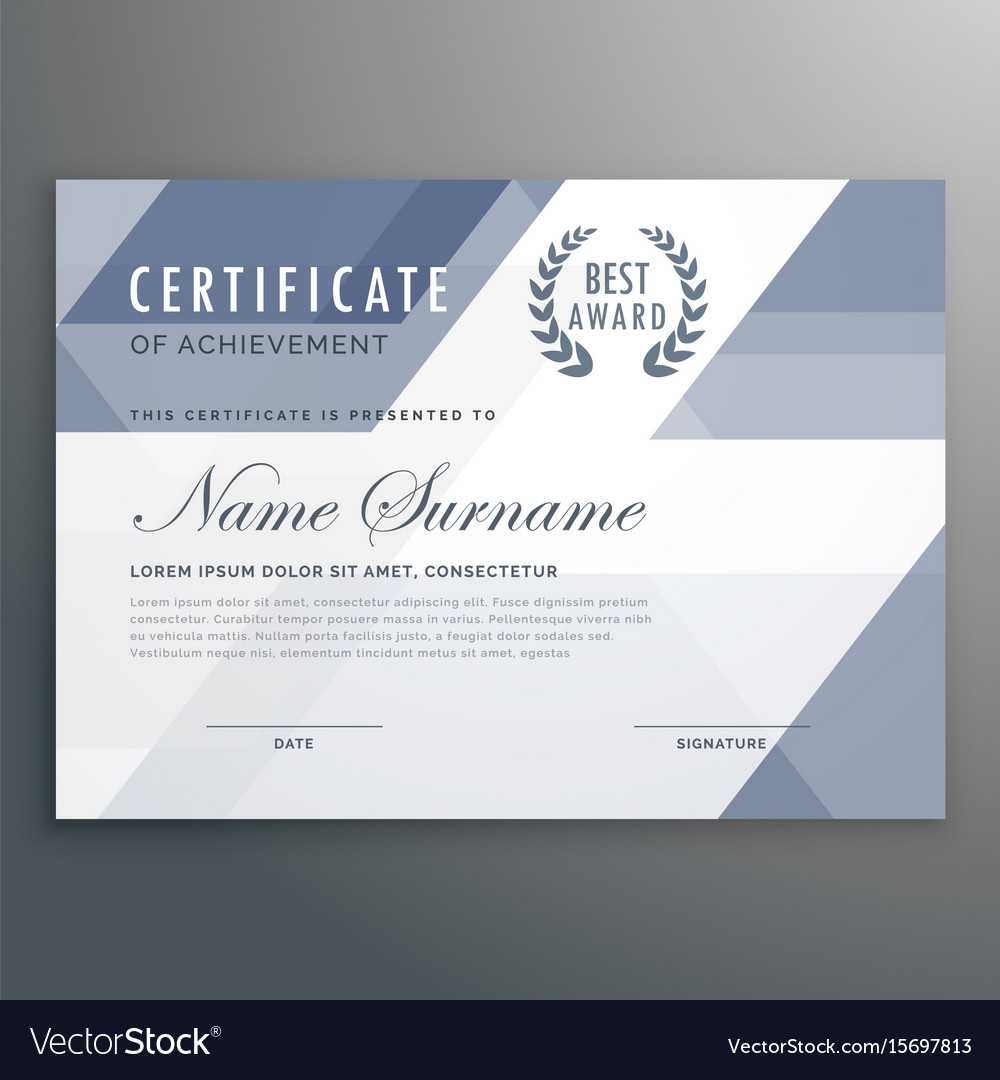 Geometric Certificate Award Template Design Pertaining To Award Certificate Design Template