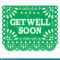 Get Well Soon Papel Picado Greeting Card Or Postcard Intended For Get Well Card Template