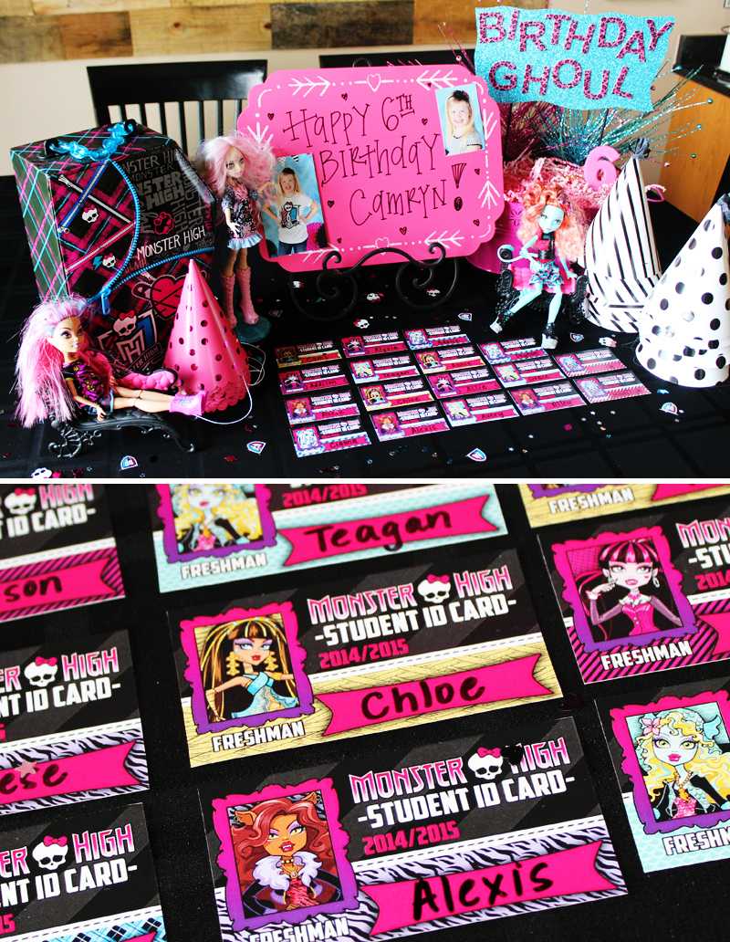 Ghoulish & Glam Monster High Birthday Party // Hostess With Regarding Monster High Birthday Card Template