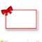 Gift Card Template With Ribbon And Red Bow Stock Vector Inside Present Card Template